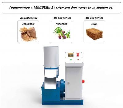 Гранулятор корма "Медведь 1" до 600 кг/час